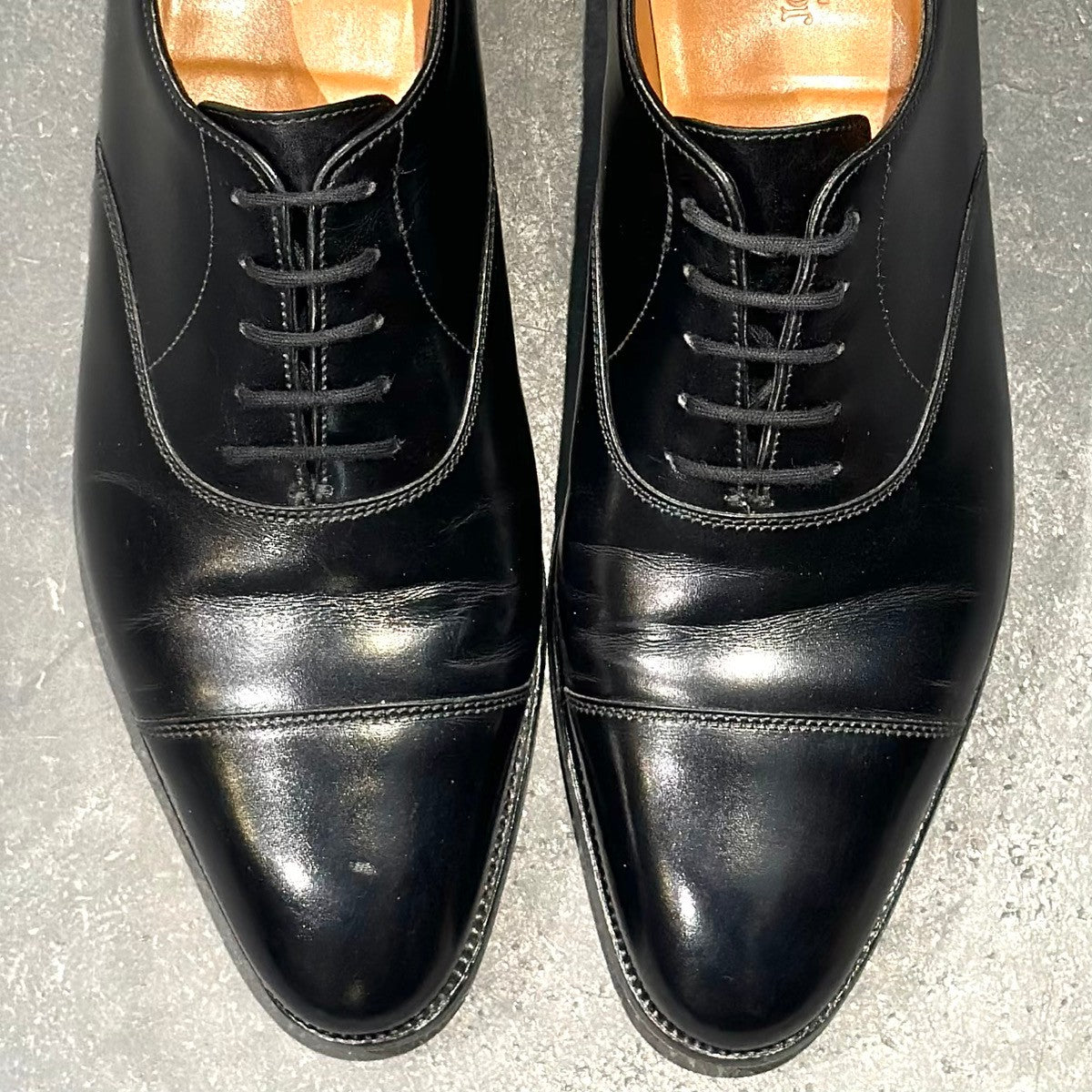 極美品【JOHNLOBB】ジョンロブ シティ2 ストレートチップ カーフ ブラック サイズUK6D 7000ラスト