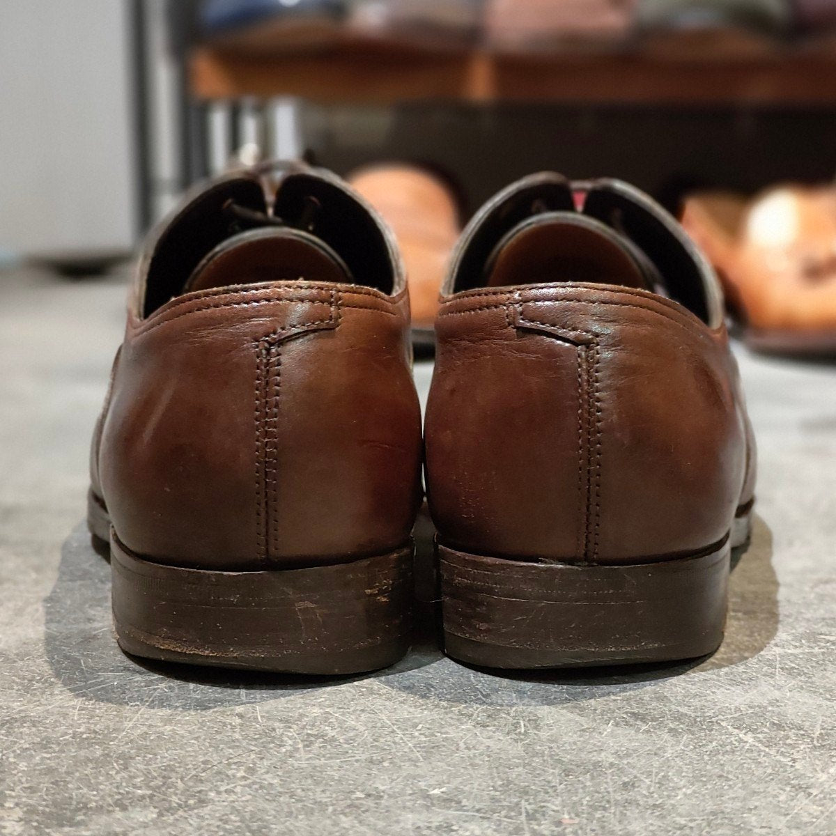 ち*ぅ様 エルメス　ジョンロブ HERMES】エルメス ジョンロブ製 ウイングチップ ミュージアムカーフ