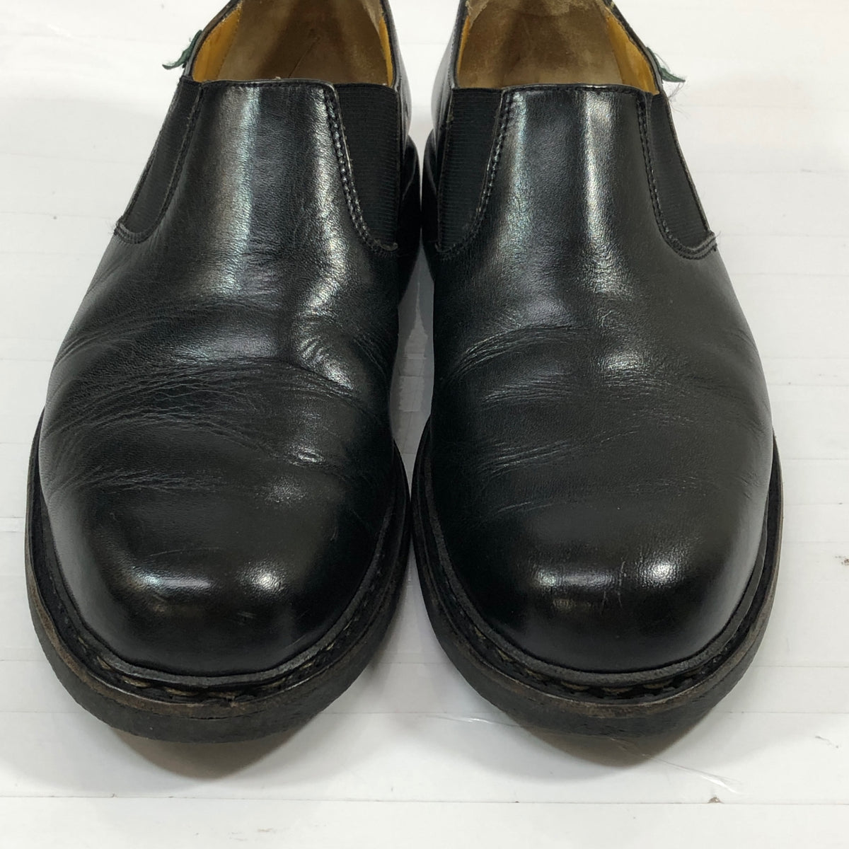 【Paraboot】パラブーツ レザーシューズ フォトン サイドエラ ブラック サイズUK6.5 メンズ