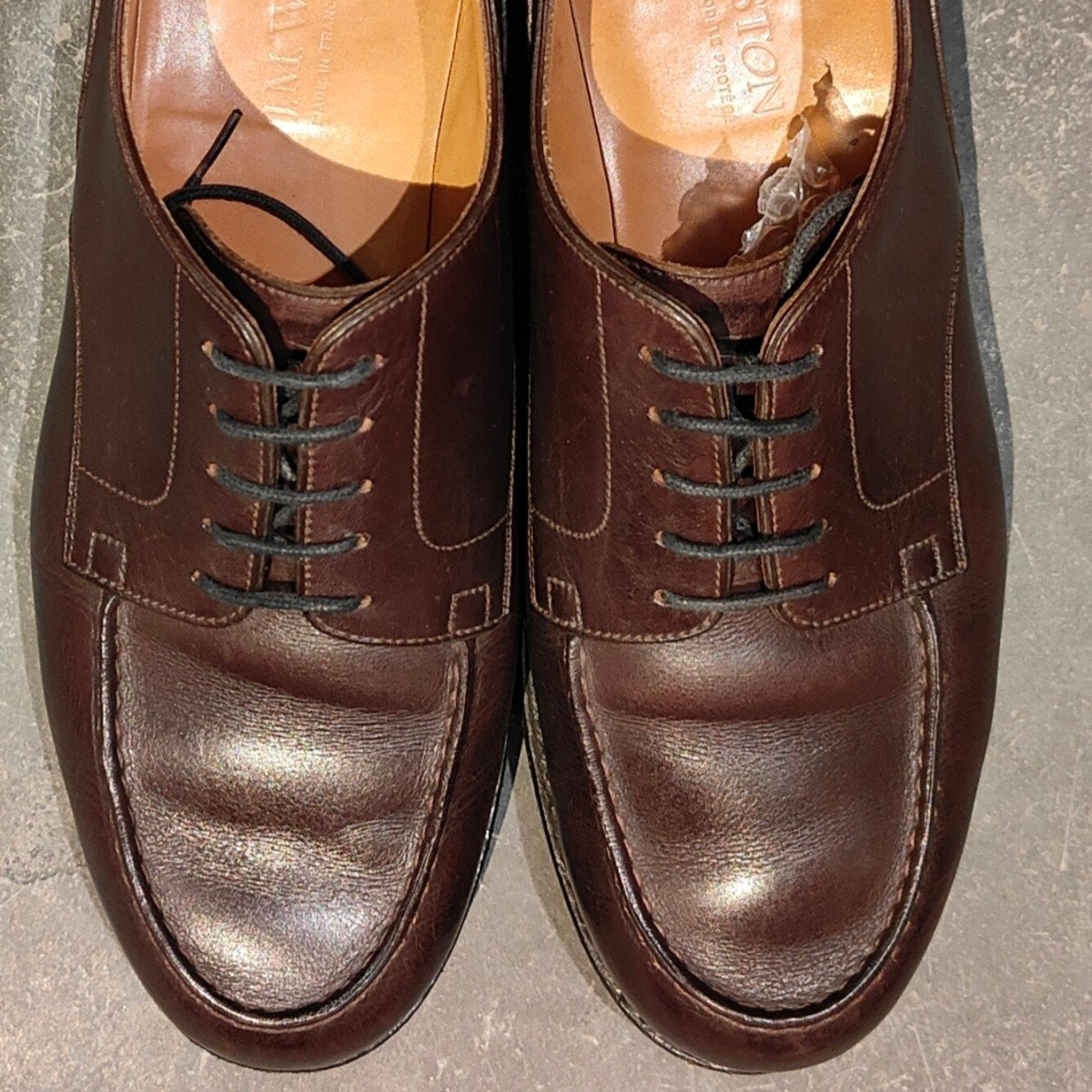 美品【J.M.WESTON】ジェイエムウエストン 641 ゴルフ Uチップ ボックスカーフ ダークブラウン サイズ UK8E 31ラスト 参考定価￥187,000-