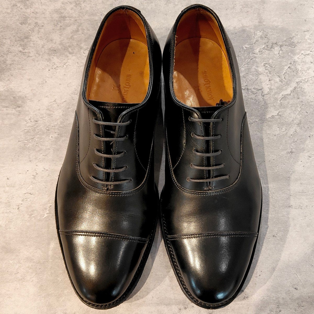 希少 極美品【JOHNLOBB】ジョンロブ シティ カーフ ブラック サイズ UK6EE 8695ラスト
