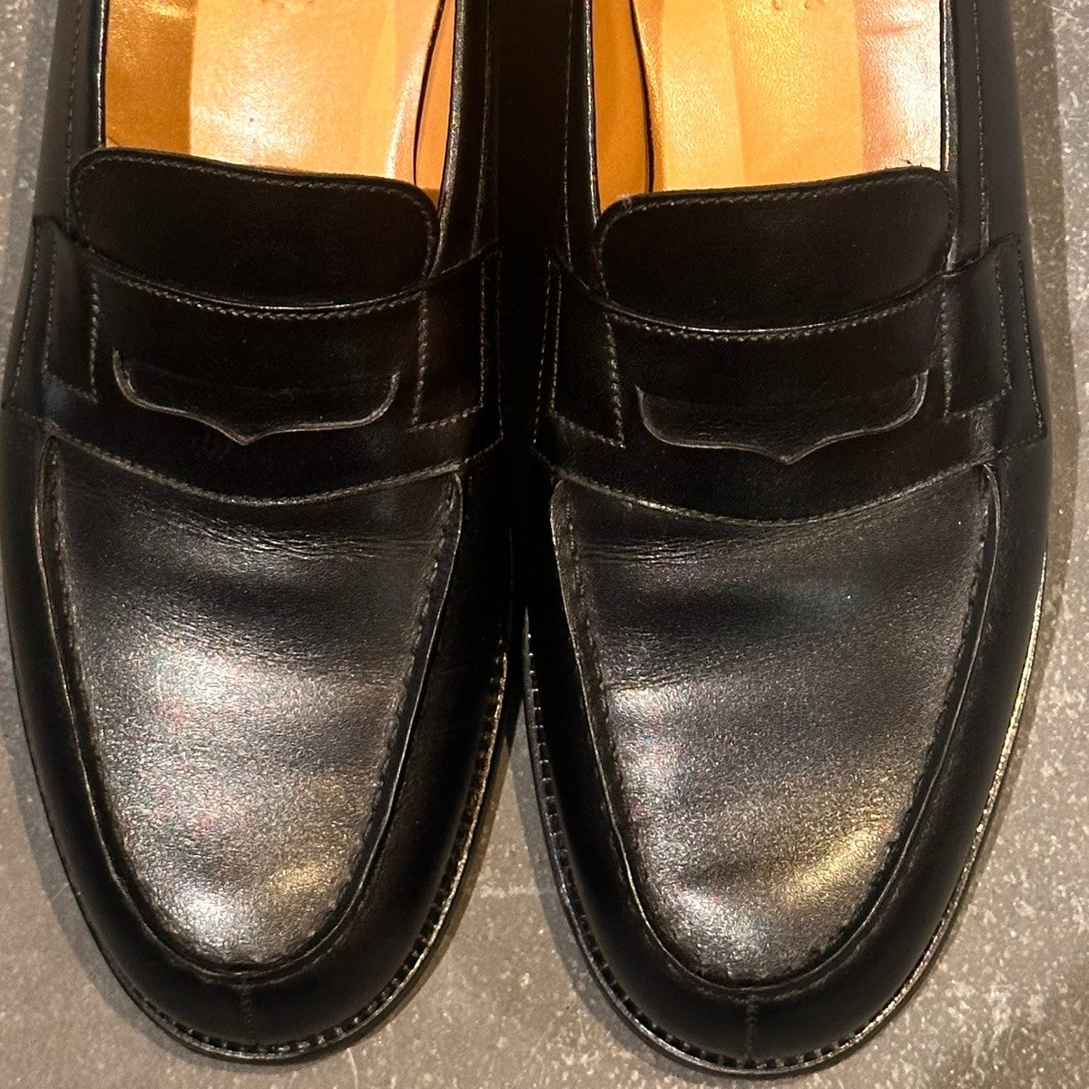 美品【J.M.WESTON】ジェイエムウエストン 180 シグニチャーローファー ローファー ボックスカーフ ブラック サイズUK6A 41ラスト