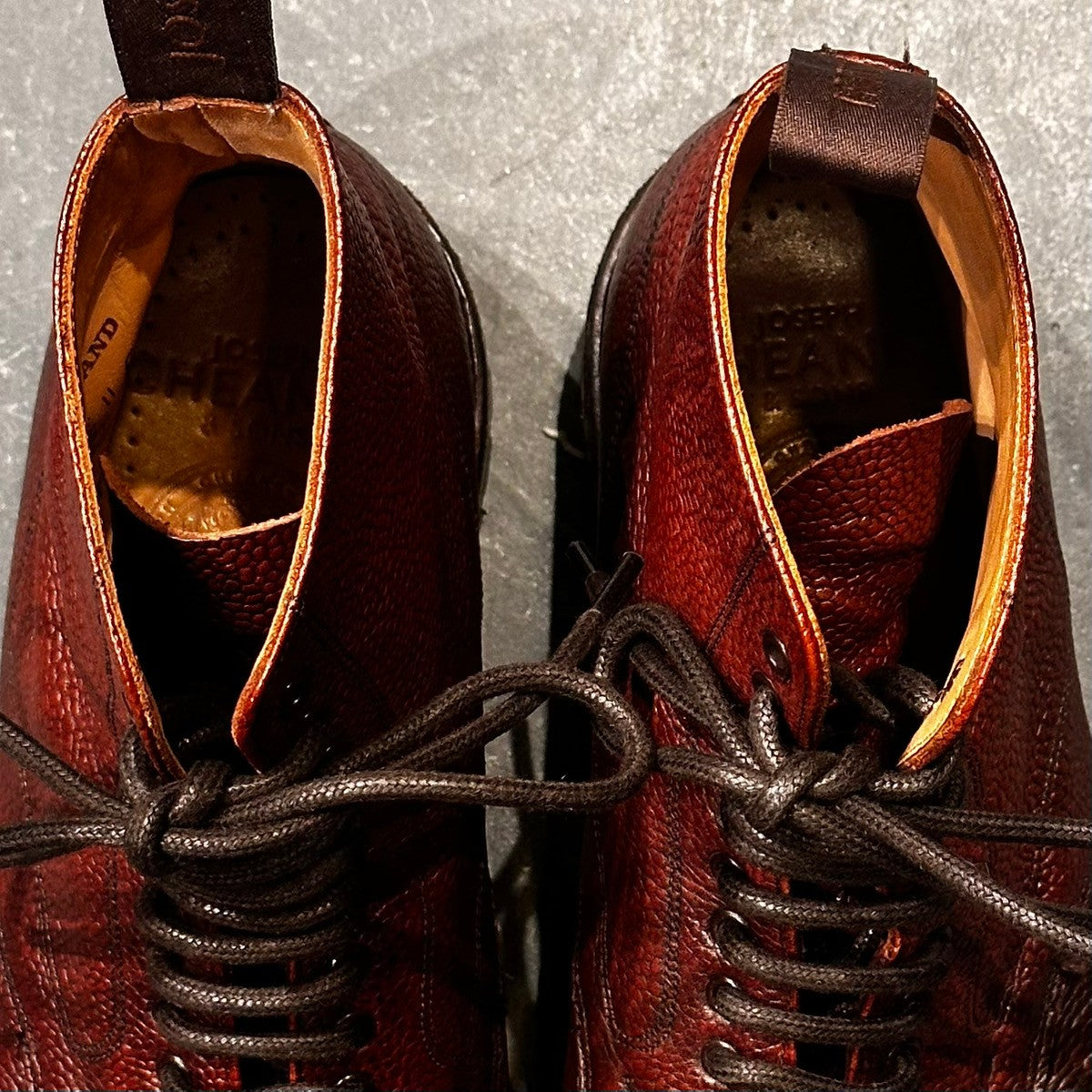 美品【JOSEPH CHEANEY】ジョセフチーニー ペナイン2 ギブソンブーツ グレインレザー ブラック サイズUK6