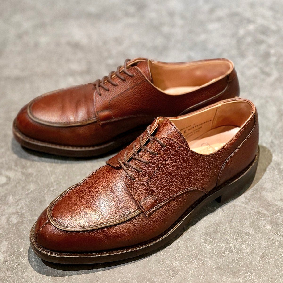 【CROCKETT&JONES】クロケット&ジョーンズ ダラム3 Uチップ グレインレザー ブラン サイズUK7E 375ラスト