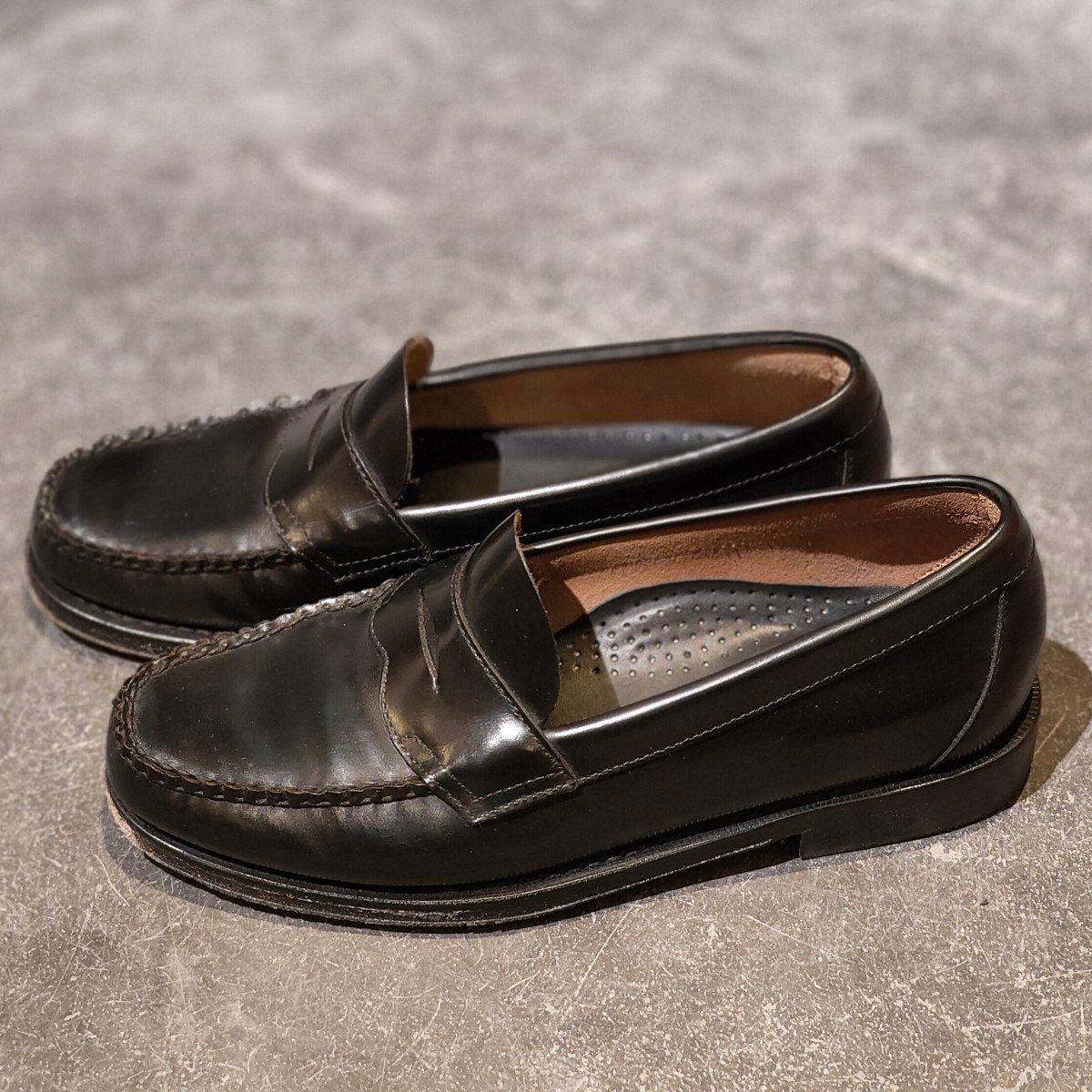 美品【G.H.Bass&Co. 】 ジーエイチバス 11035H ラーソン ローファー ブラック サイズ US7.5