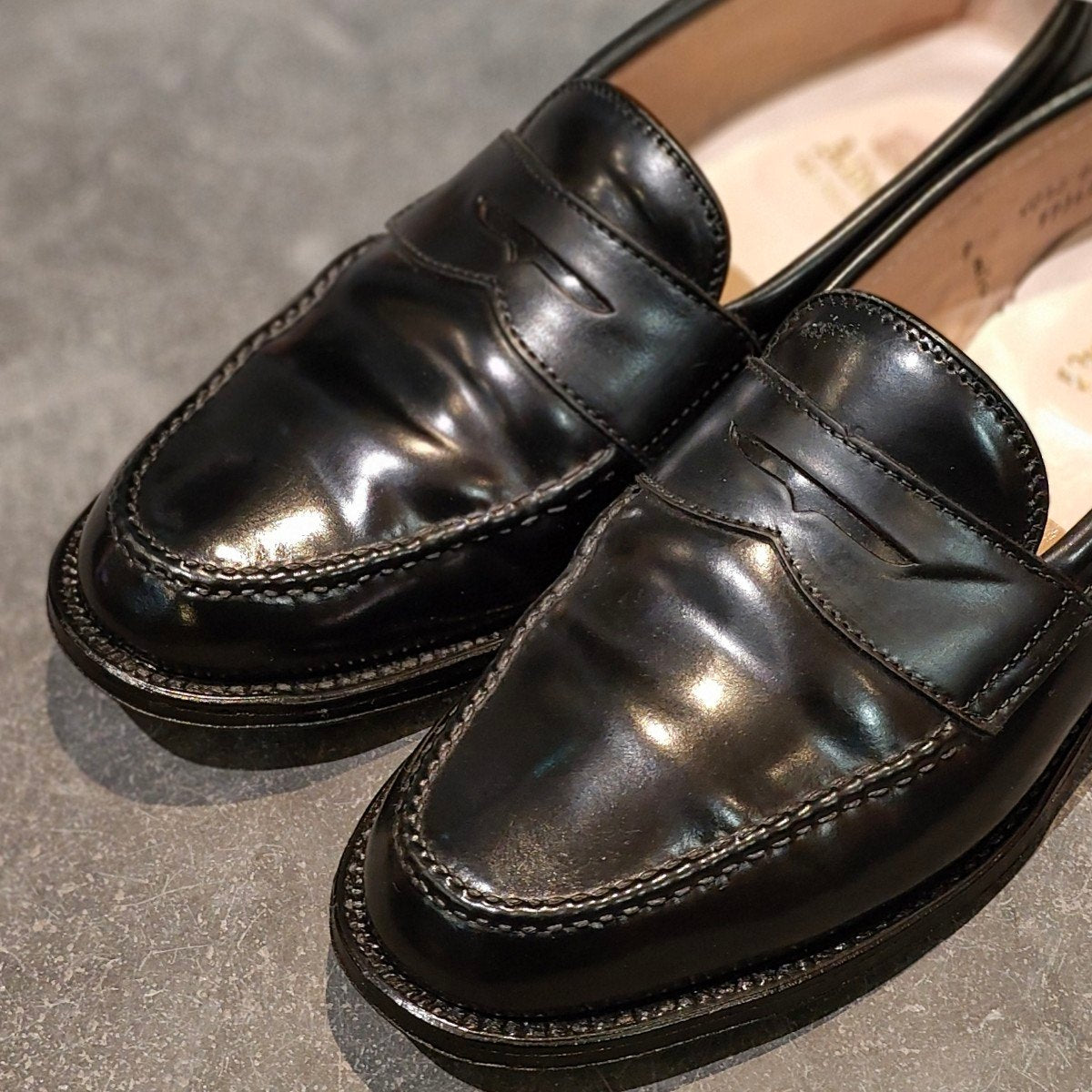 極美品【ALDEN】オールデン 99362 ペニーローファ コードバン ブラック サイズUS8D バンラスト参考定価￥224,400-