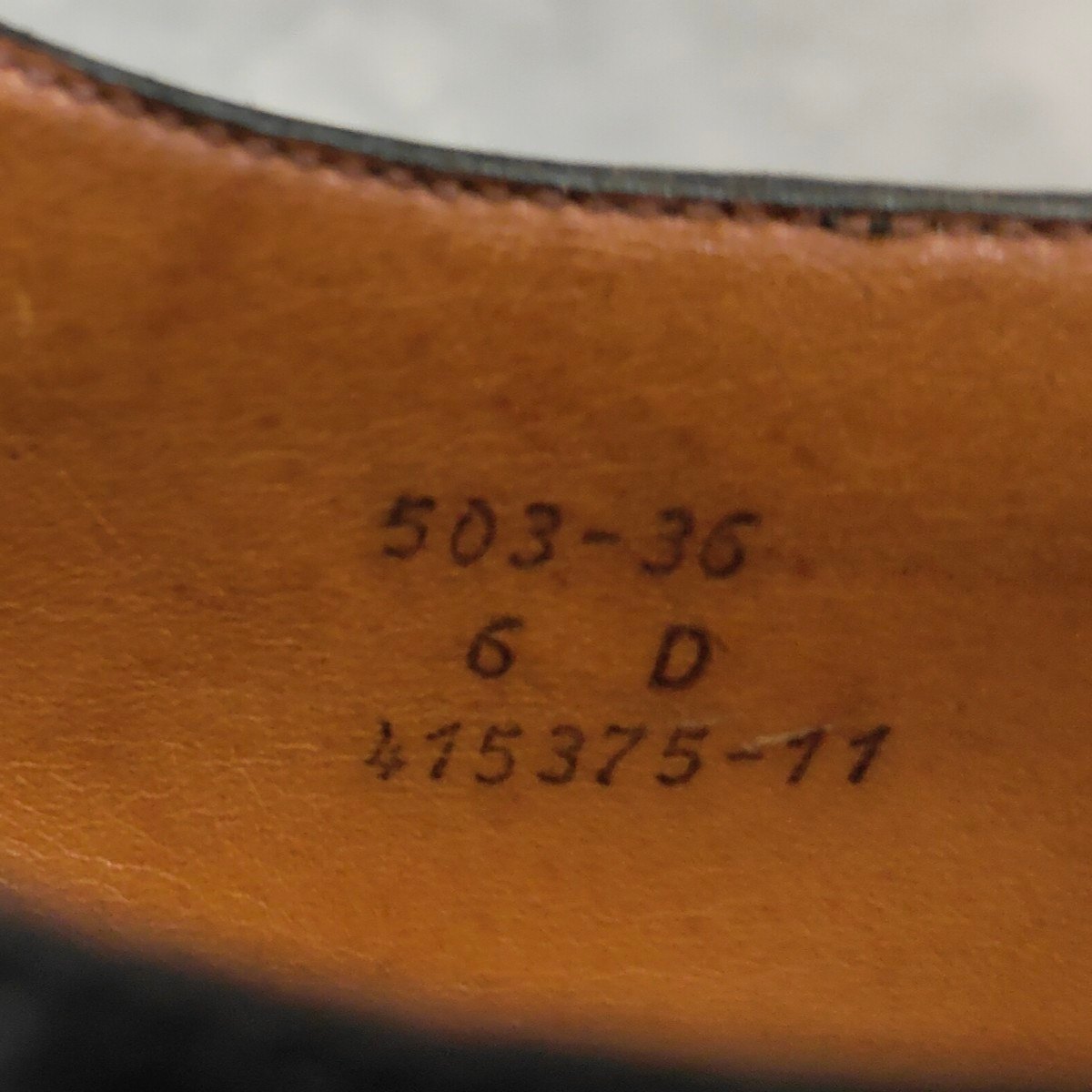 希少 極美品【J.M.WESTON】ジェイエムウエストン 503 セミブローグ 旧旧ロゴ カーフ ブラック サイズ UK6D