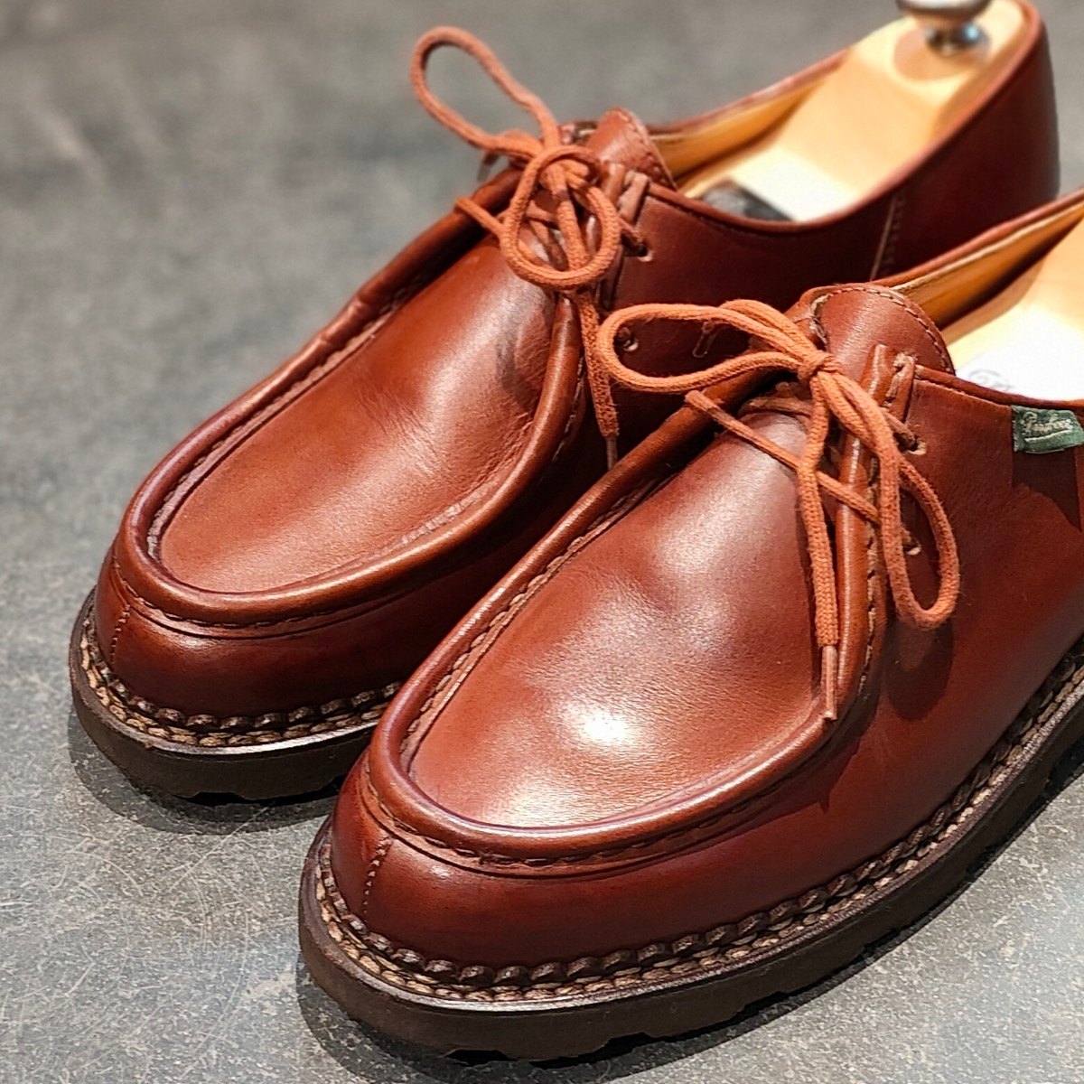 美品【Paraboot】パラブーツ ミカエル チロリアン リスレザー マロン サイズ41.5 参考定価￥94,600-