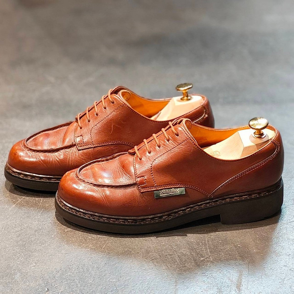 デカタグ【Paraboot】パラブーツ シャンボード Uチップ カーフ ブラウン系 サイズ UK6