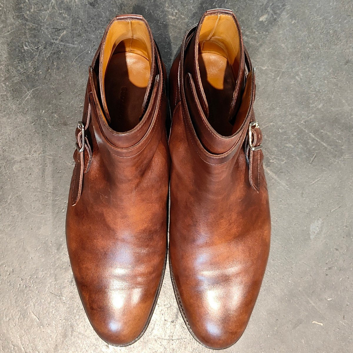 極美品 【JOHN LOBB】ジョンロブ アボット ジョッパーブーツ ミュージアムカーフ ブラウン サイズ UK7.5E 8695ラスト 定価￥375,100-