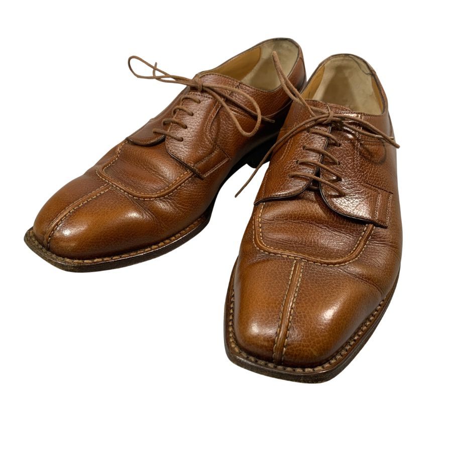 【Santoni】サントーニ レザーシューズ 931 Yチップ シボレザー ブラウン メンズ サイズUK8