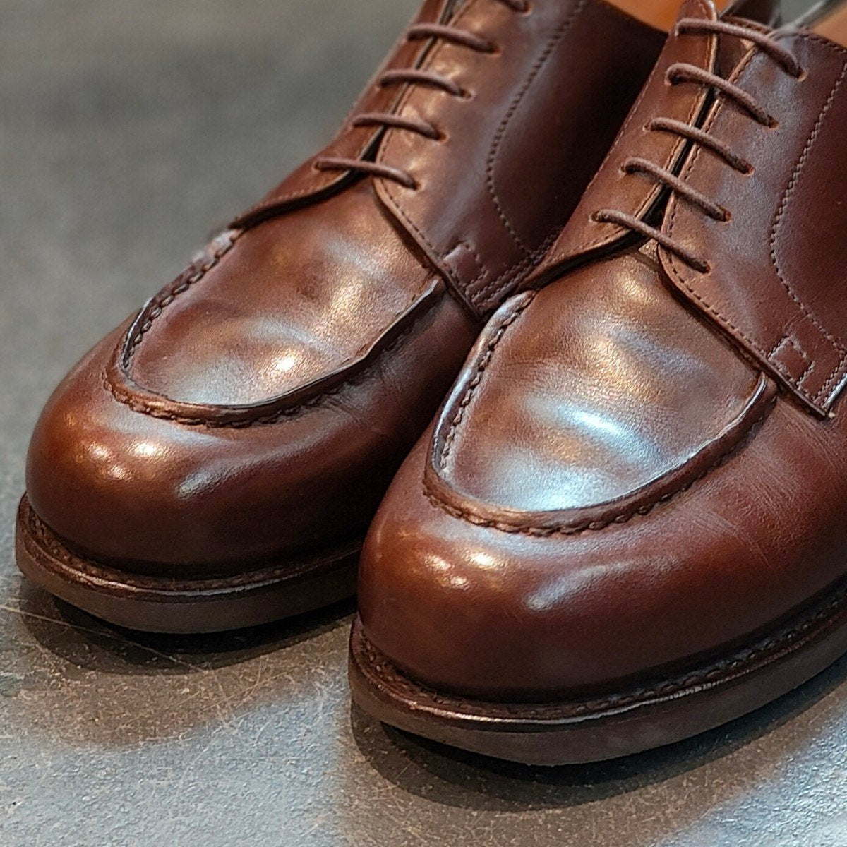 美品 【Paraboot】パラブーツ シャンボード PBGG Uチップ カフェ 5.5F 定価￥99,000-