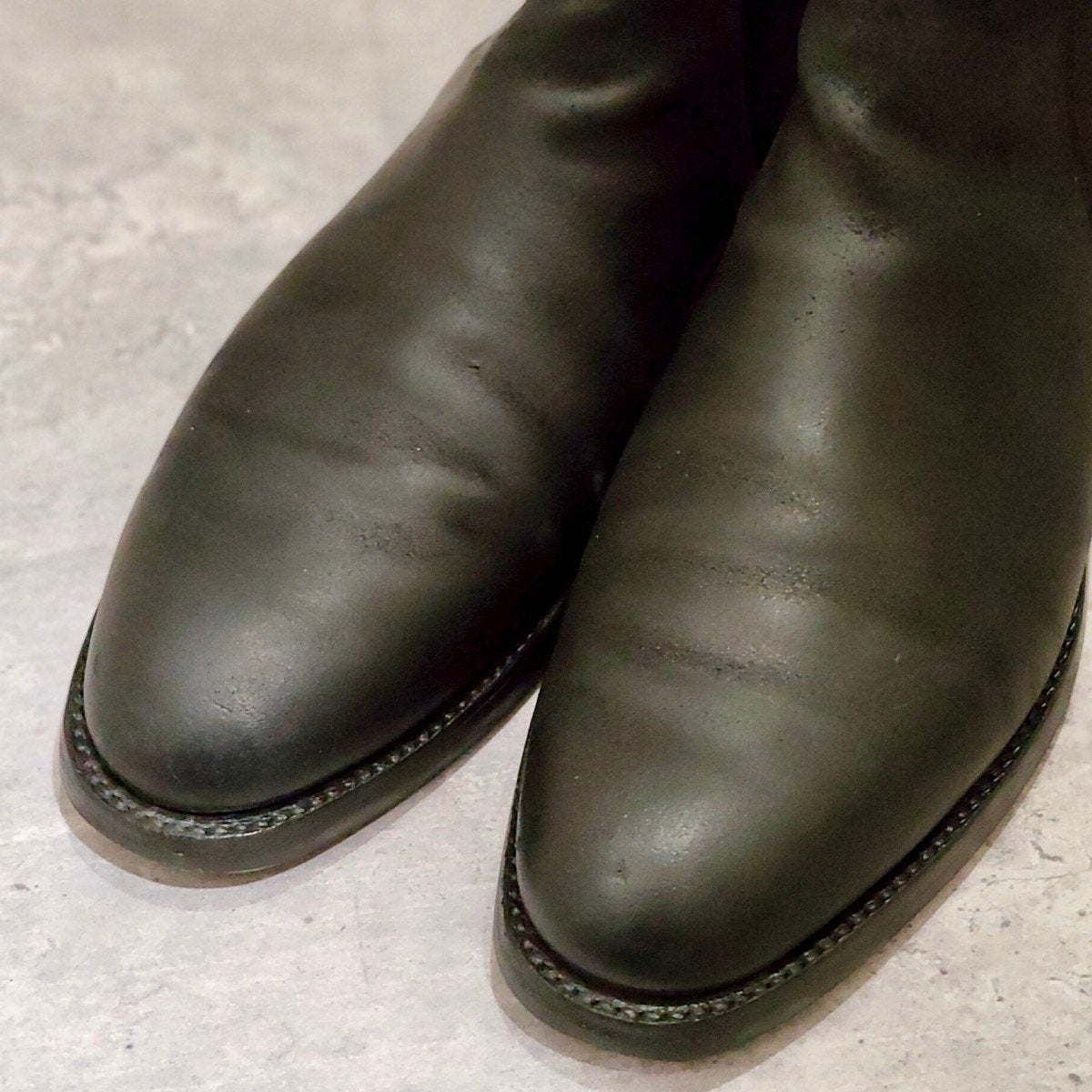 【Crockett & Jones】クロケット＆ジョーンズ チェルシー5 サイドゴアブーツ ラフアウトスエード ブラック サイズUK8E 335ラスト