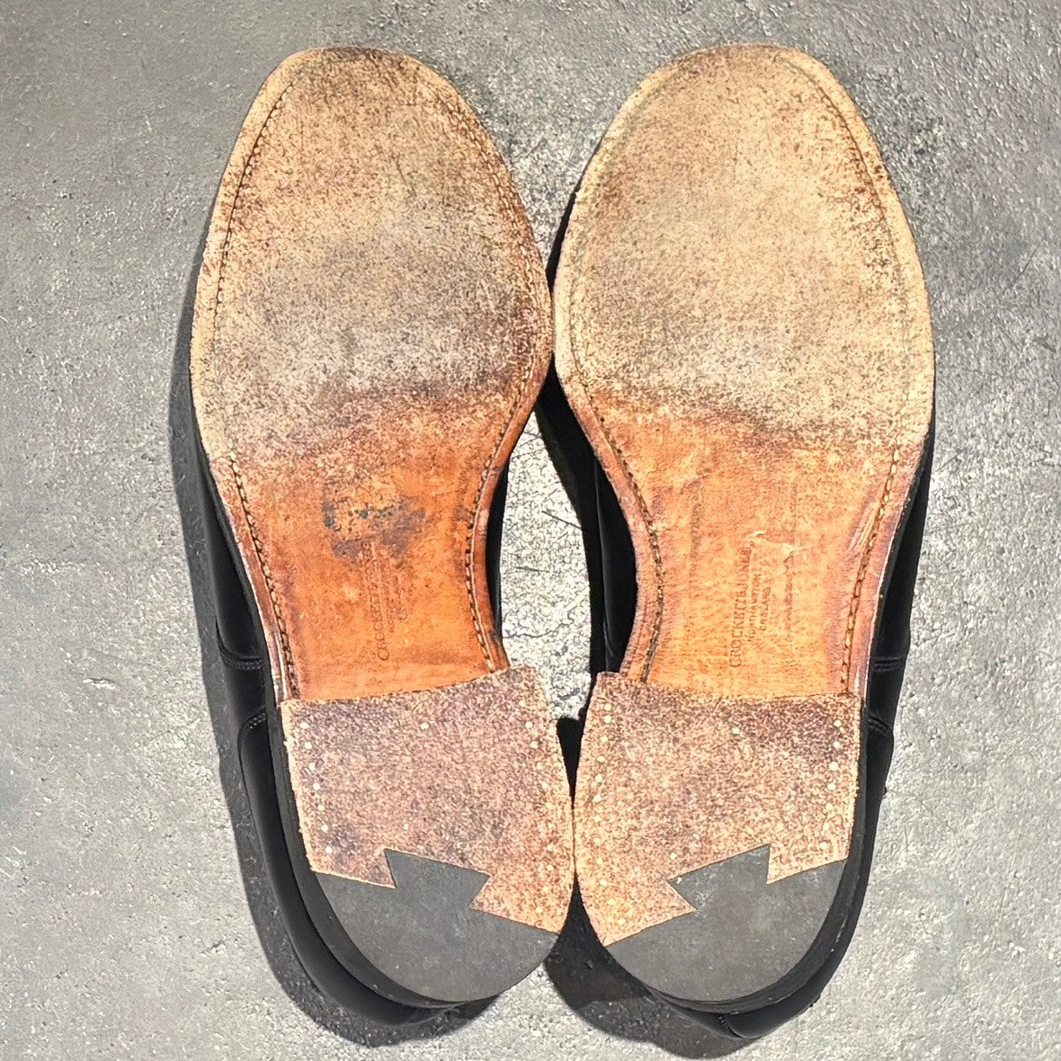 【CROCKETT&JONES】クロケット&ジョーンズ レザーシューズ オンスロー Uチップ カーフ ブラック サイズUK8.5E