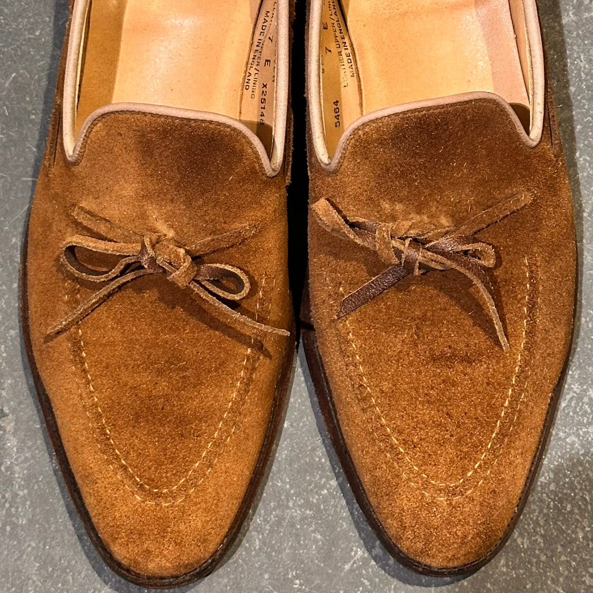 【CROCKETT&JONES】クロケット&ジョーンズ ウェンドーバー タッセルローファー スエード ブラウン サイズUK7E 375ラスト