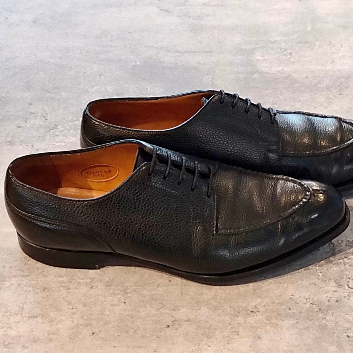 【EDWARD GREEN】エドワードグリーン ドーバー Uチップ グレインレザー ブラック サイズUK9.5E 808ラスト 参考定価￥324,500-