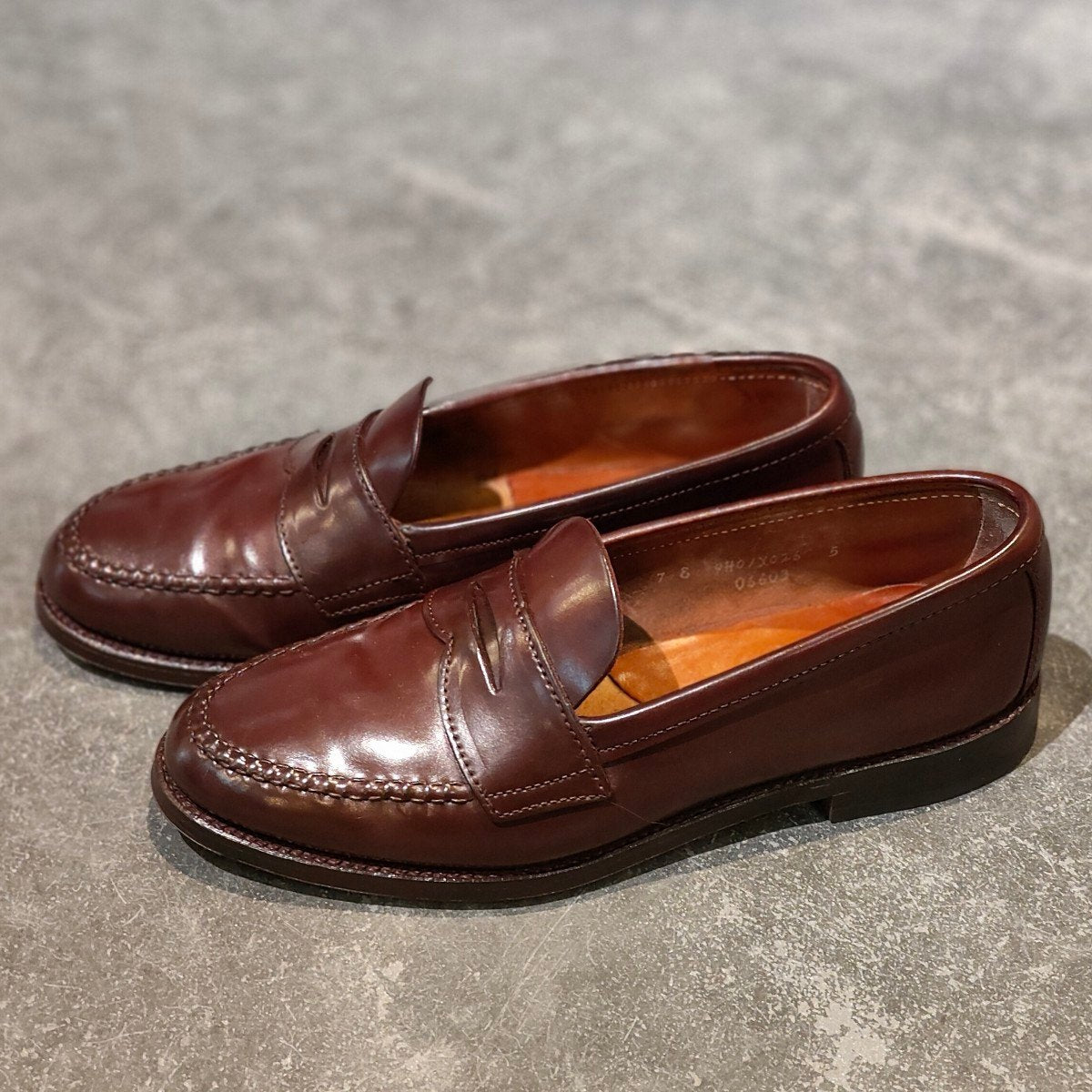 希少 美品【ALDEN】オールデン ブルックスブラザーズ 06613 ペニーローファ コードバン ダークバーガンディ サイズUS7E バンラスト