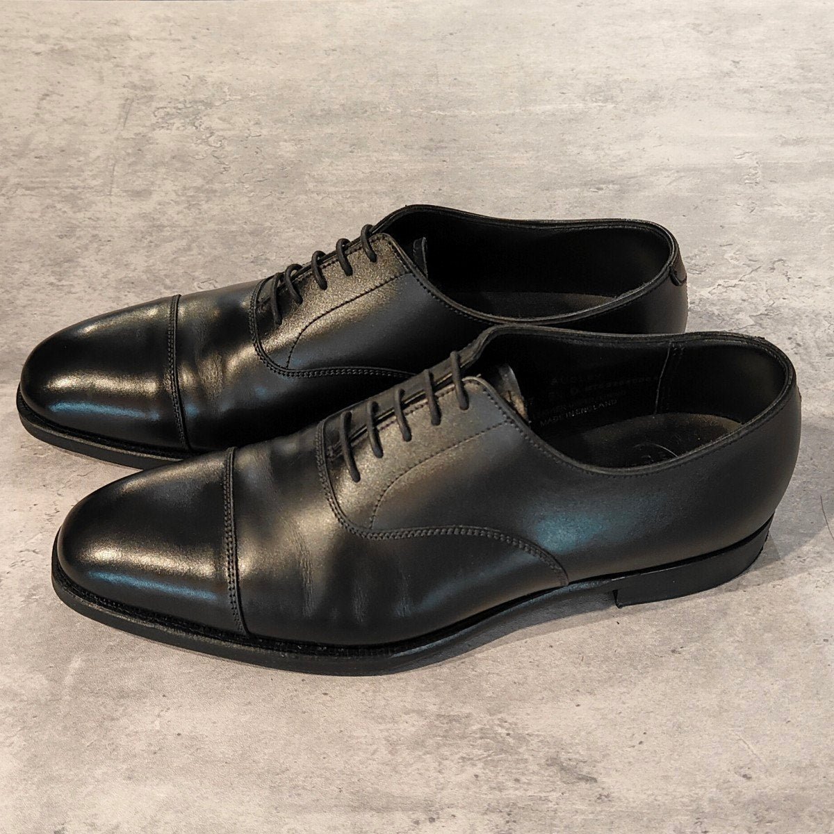 使用数回【CROCKETT&JONES】クロケット&ジョーンズ ストレートチップ オードリー カーフ ブラック サイズUK5.5D 337ラスト 参考定価￥169,400-