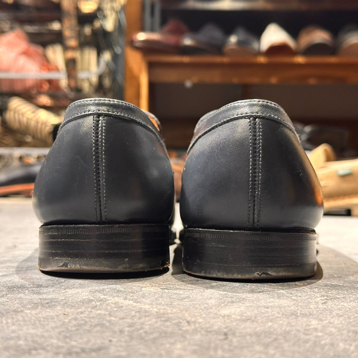 【J.M.WESTON】ジェイエムウエストン 180 シグニチャーローファー ボックスカーフ ネイビー サイズUK7D 41ラスト