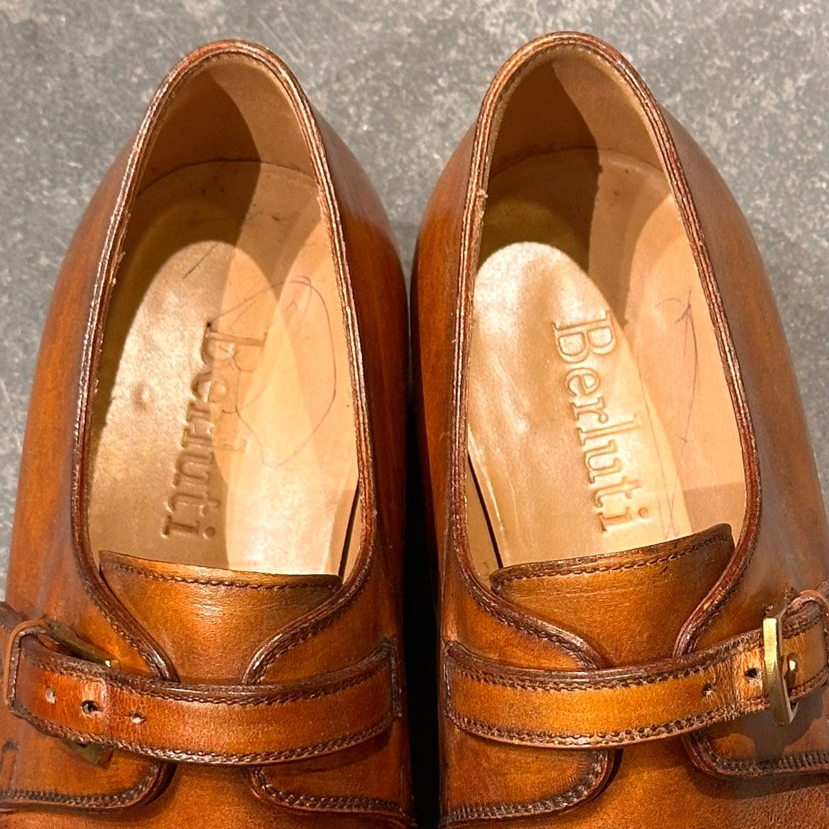 BERLUTI】ベルルッティ シングルモンク カーフ ライトブラウン サイズ