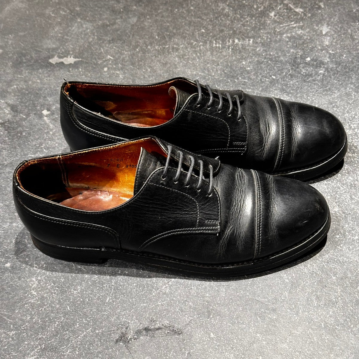 【CROCKETT&JONES】クロケット&ジョーンズ DRESDEN SUBS 外羽根 ストレートチップ カーフ ブラック サイズ UK7E 337ラスト