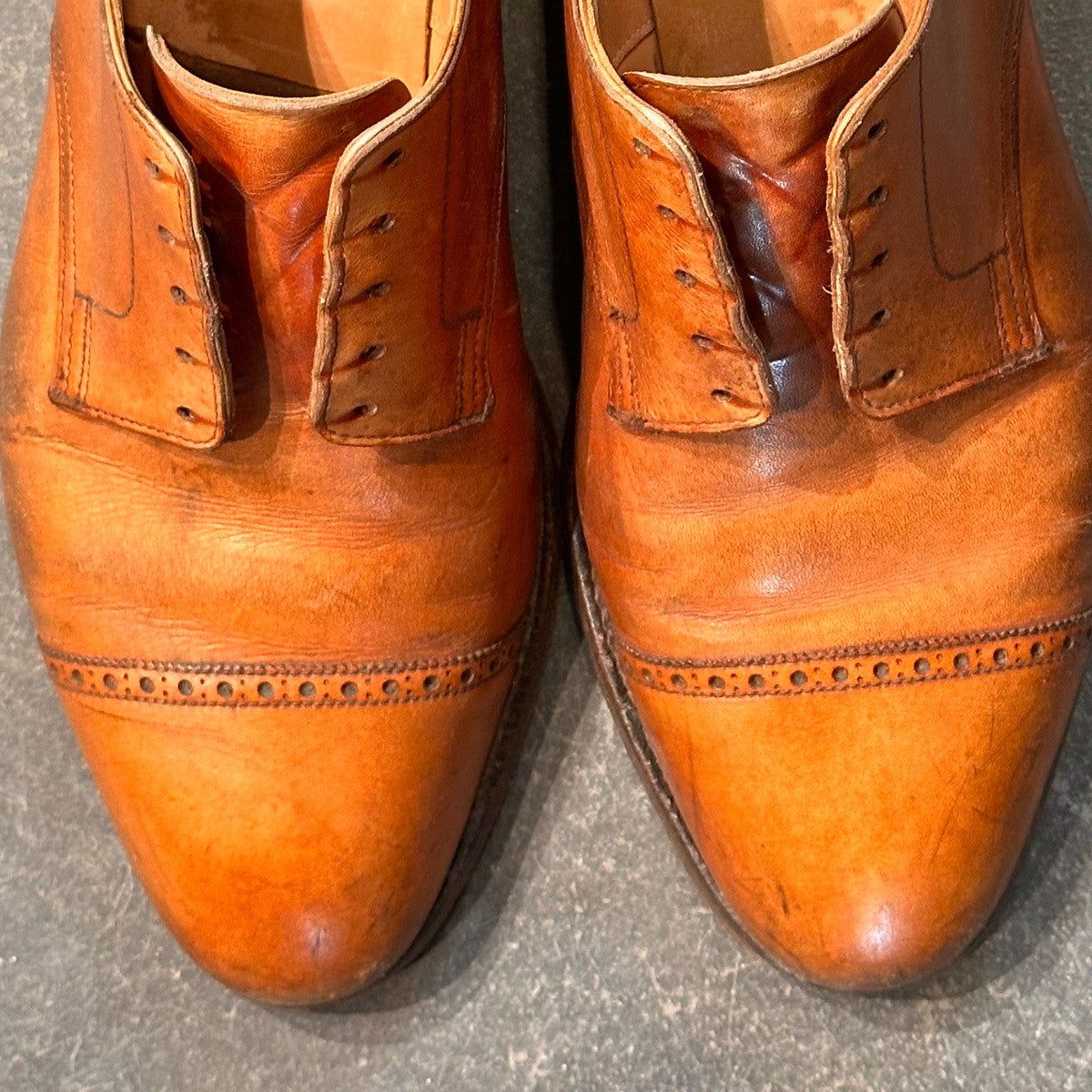 【Crockett&Jones】クロケット＆ジョーンズ BOLTON パンチドキャップトゥ カーフ ブラウン サイズUK8E