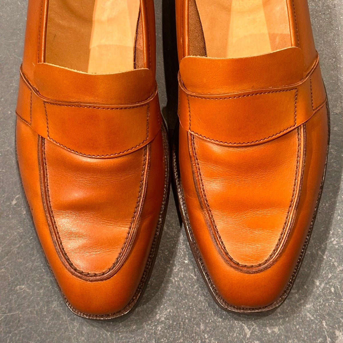 【GEORGE CLEVERLEY】ジョージクレバリー 48522 ローファー カーフ アンラインド ブラウン サイズUK5.5E