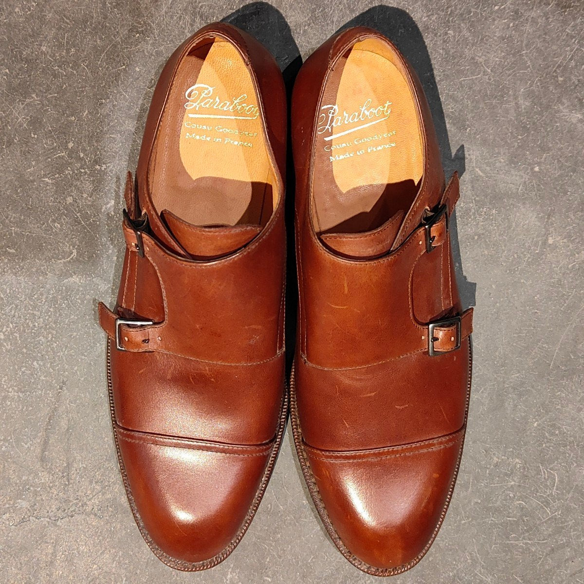 新品未使用【Paraboot】パラブーツ ヴィニー ダブルモンク カーフ ブラウン サイズ UK8
