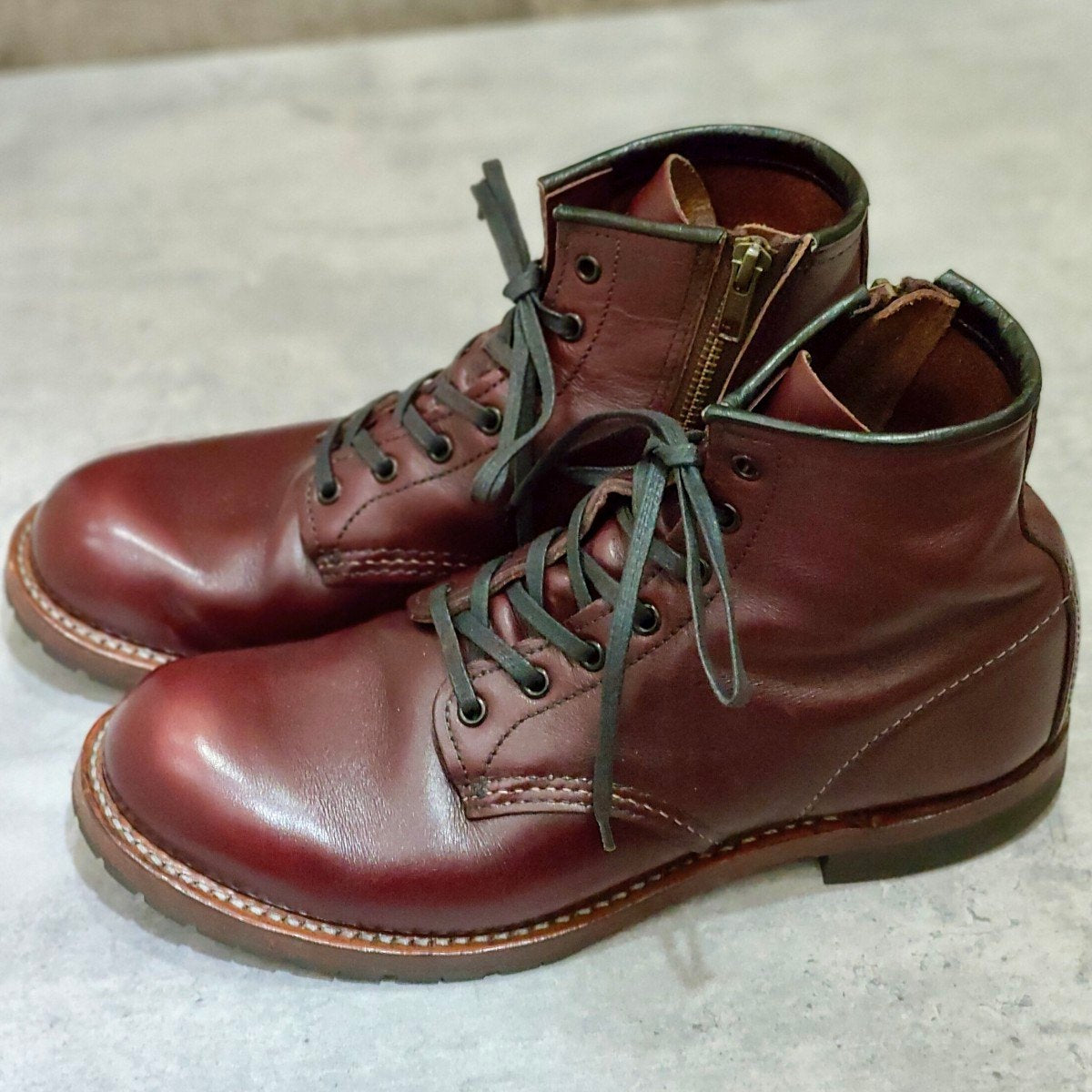 【REDWING】レッドウイング 9011 ベックマンブーツ ジップカスタム カーフ バーガンディ サイズUS8.5D