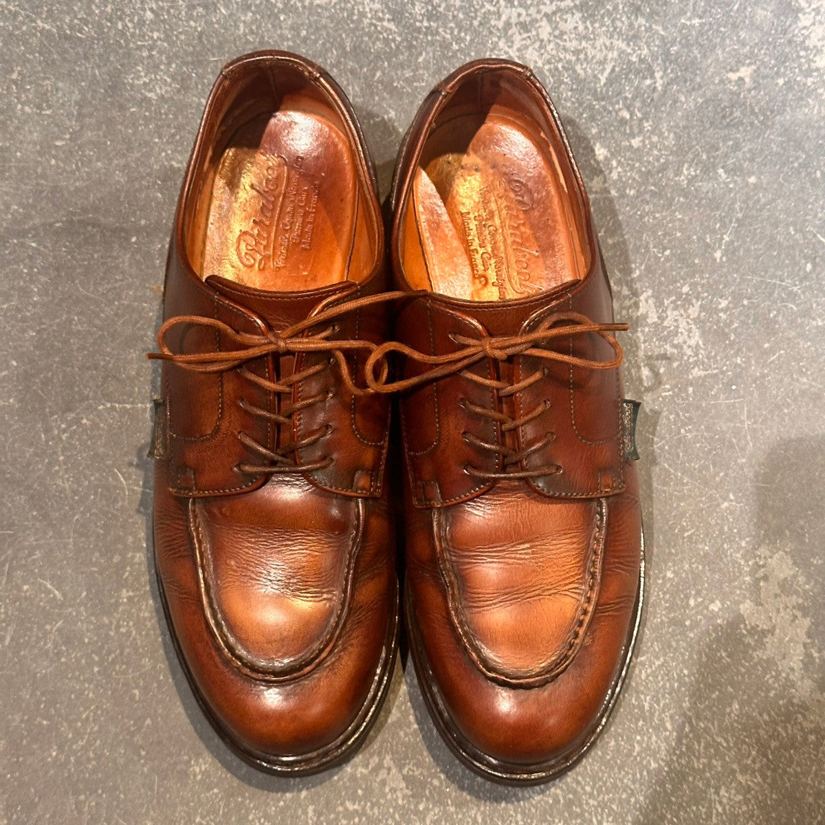 希少【PARABOOT】パラブーツ シャンボード Uチップ デカタグ カーフ ブラウン サイズUK6.5