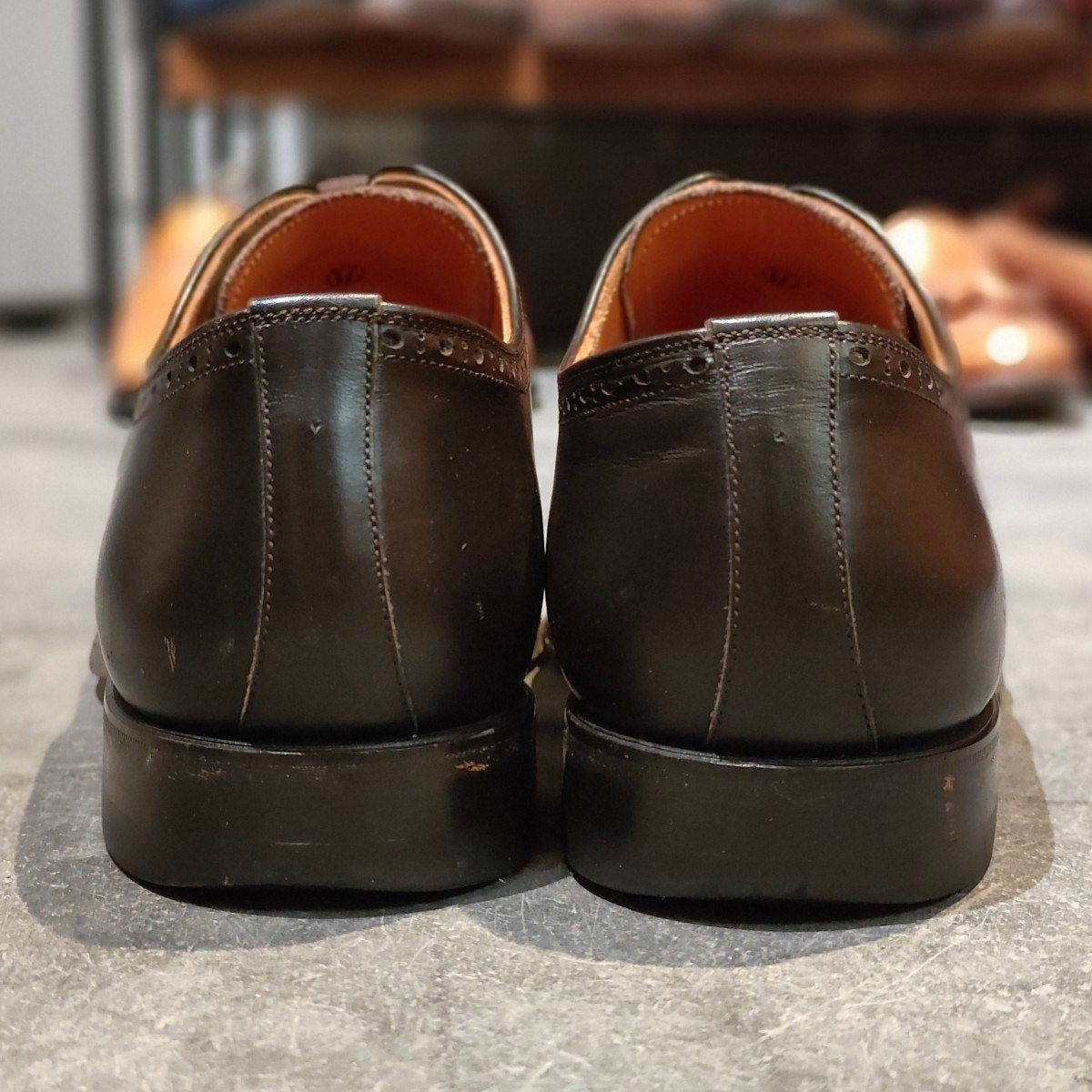 【SCOTCH GRAIN】スコッチグレイン 0812 パンチドキャップトゥ ダービー カーフ ブラウン サイズ25