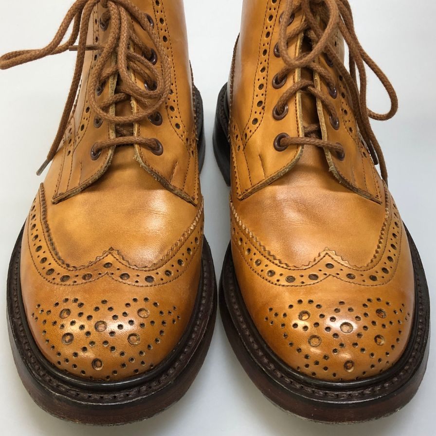 【Tricker`s】トリッカーズ M2508 ブーツ カーフ ベージュ サイズ UK7.5 ラスト