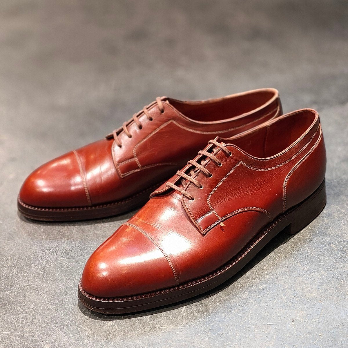 超希少 極美品 【J.M.WESTON】ジェイエムウエストン 60年代？ ストレートチップ ダービー カーフ ブラウン サイズ UK6C
