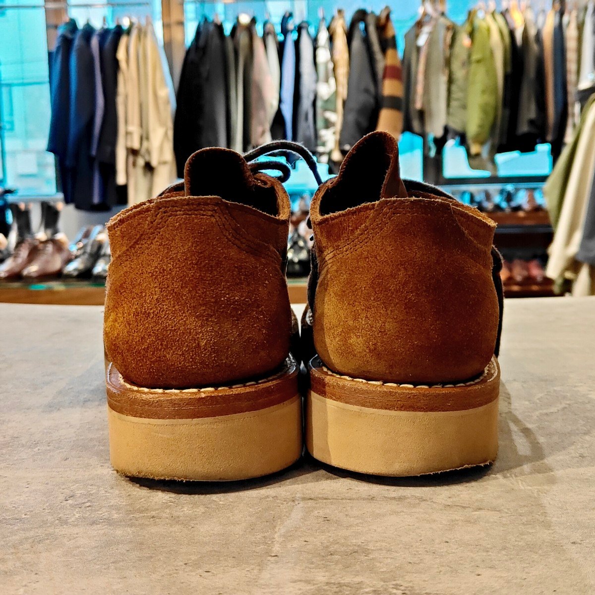 希少【WHITE'S BOOTS】ホワイツブーツ エンジニアードガーメンツニューヨーク店別注 ポールクライマー スエード ブラウン サイズUS7.5D