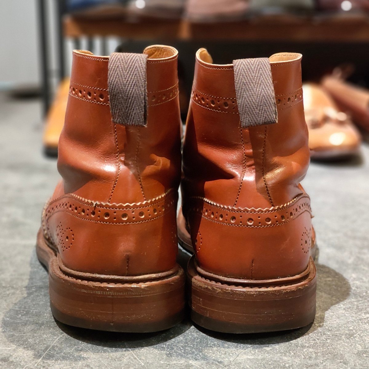 【Tricker’s】トリッカーズ ポールスミス別注 M6178 カントリーブーツ ウイングチップ カーフ マロン サイズUK9 4444ラスト