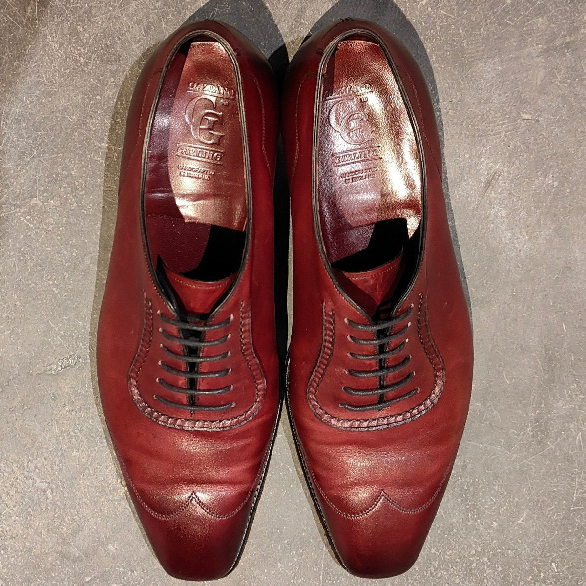 極美品【GAZIANO&GIRLING】ガジアーノ&ガーリング ウエストバリー  ウイングチップ バーガンディ サイズ UK8E TG73ラスト