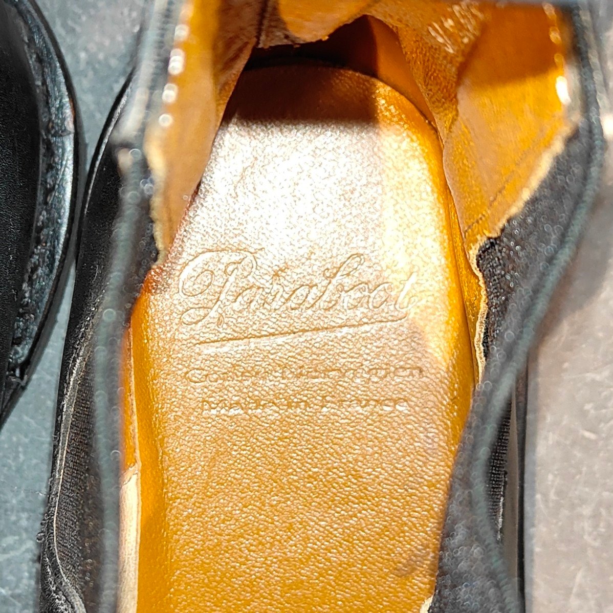 美品【Paraboot】パラブーツ マネージ サイドゴアブーツ リスレザー ブラック サイズUK5 参考定価￥103,400-