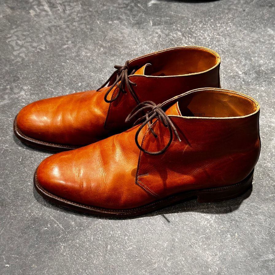 【CROCKETT&JONES】クロケット&ジョーンズ レザーシューズ  SUBS チャートシー チャッカブーツ カーフ ブラウン サイズUK7E メンズ