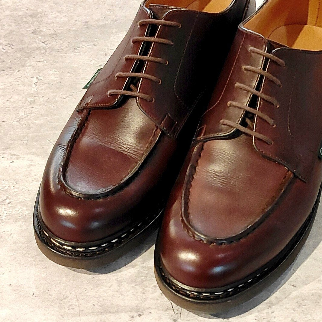 使用数回【Paraboot】パラブーツ シャンボード Uチップ リスレザー ブラウン サイズ UK7 参考定価￥110,000-