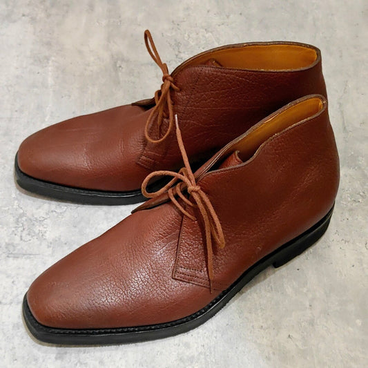 試着程度【JOHN LOBB】ジョンロブ ジオーノ チャッカブーツ バッファローレザー ブラウン サイズ UK8.5E 8896ラスト