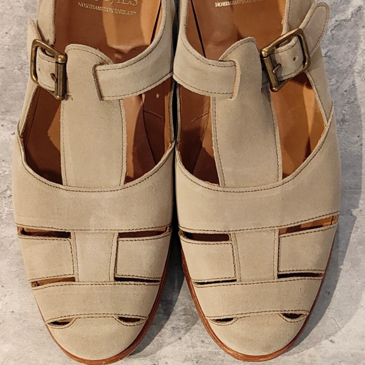 【CROCKETT&JONES】クロケット＆ジョーンズ フィッシャーマン SUBS グルカサンダル スエード ベージュ サイズUK8E 314ラスト
