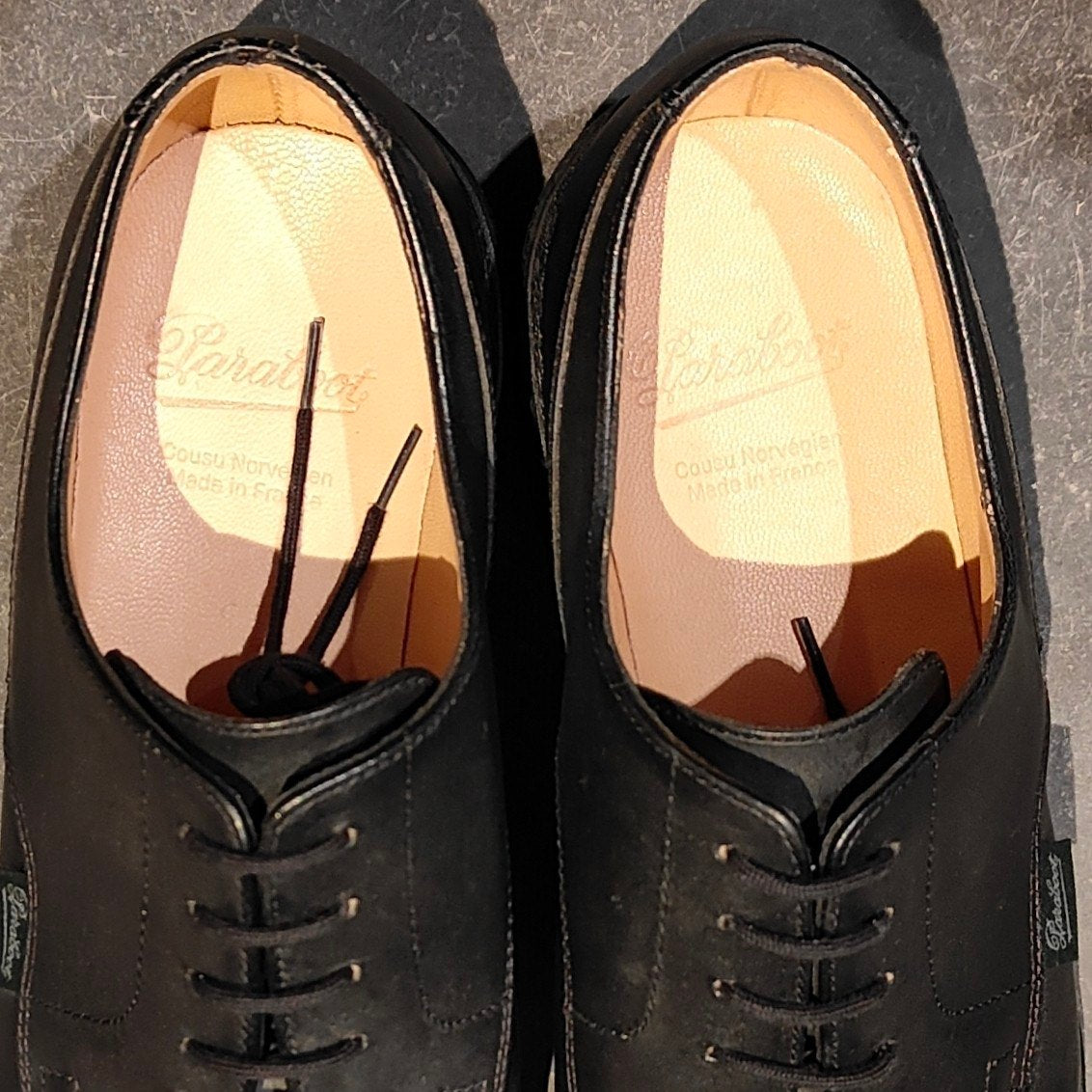 新品未使用【Paraboot】パラブーツ シャンボード Uチップ リスレザー ブラック サイズ UK6.5 参考定価￥99,000-