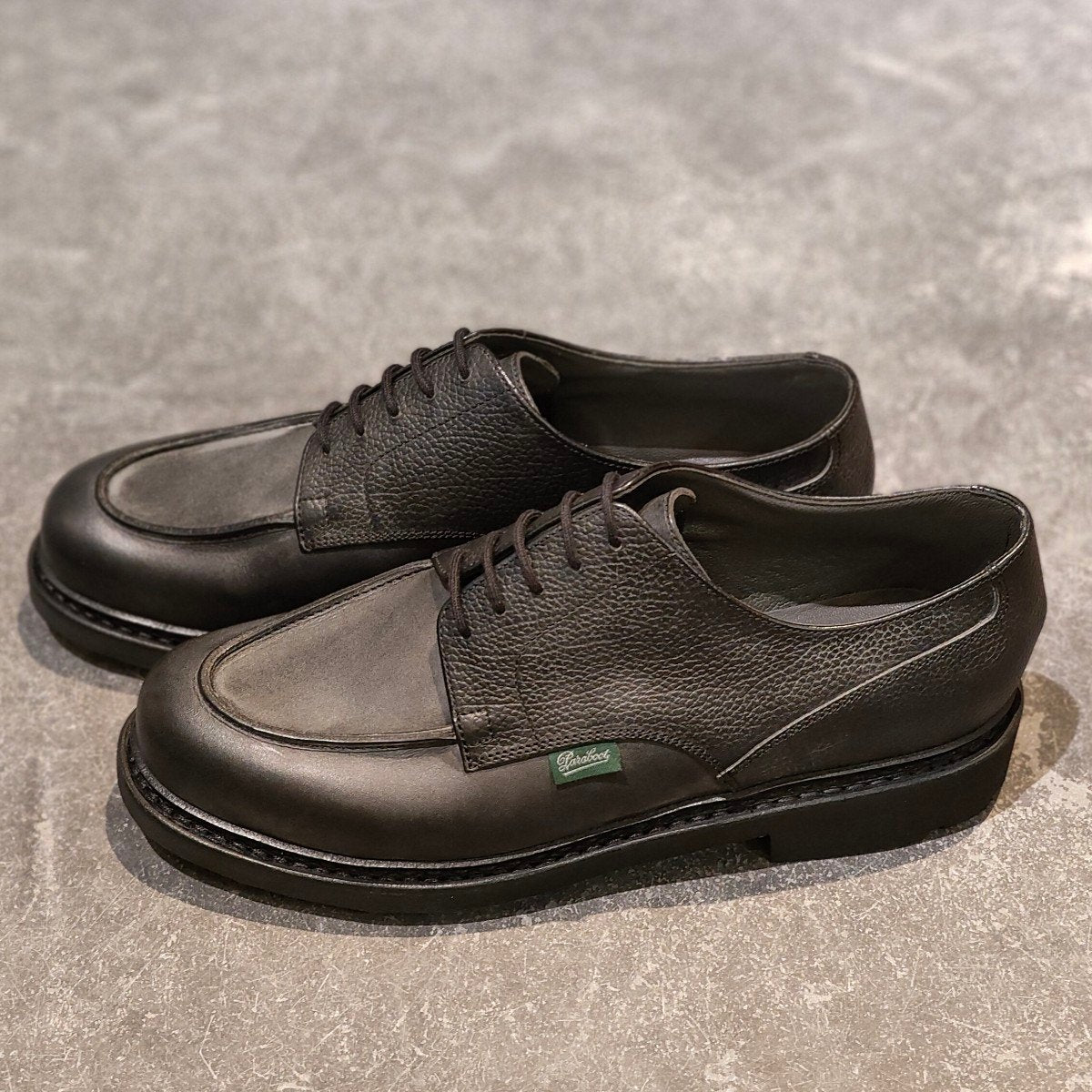 希少 新品未使用【Paraboot】パラブーツ JOSEPH別注 シャンボード Uチップ リスレザーグレインレザーコンビ ブラック サイズ UK8 参考定価￥121,000-