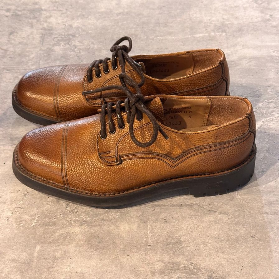【JOSEPH CHEANEY CAIRNGORM】ジョセフ チーニー レザーシューズ ケンゴン グレインレザー ブラウン系 UK5 メンズ CAIRNGORM