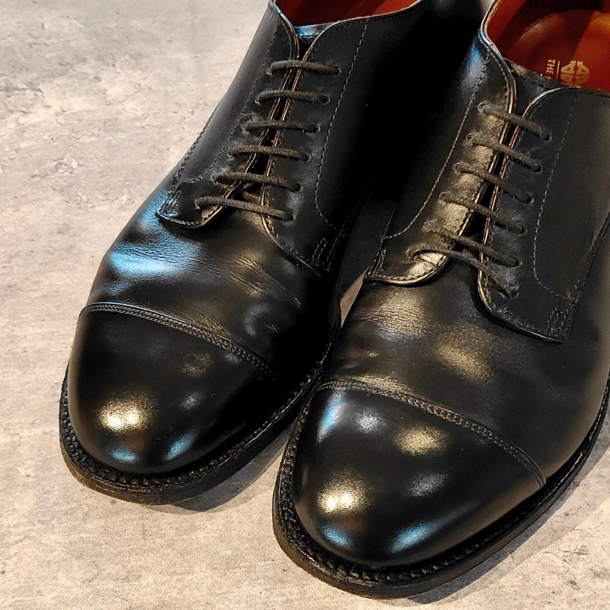 極美品【Alden】オールデン 558 キャップトゥダービ カーフ ブラック サイズUS7D モディファイドラスト