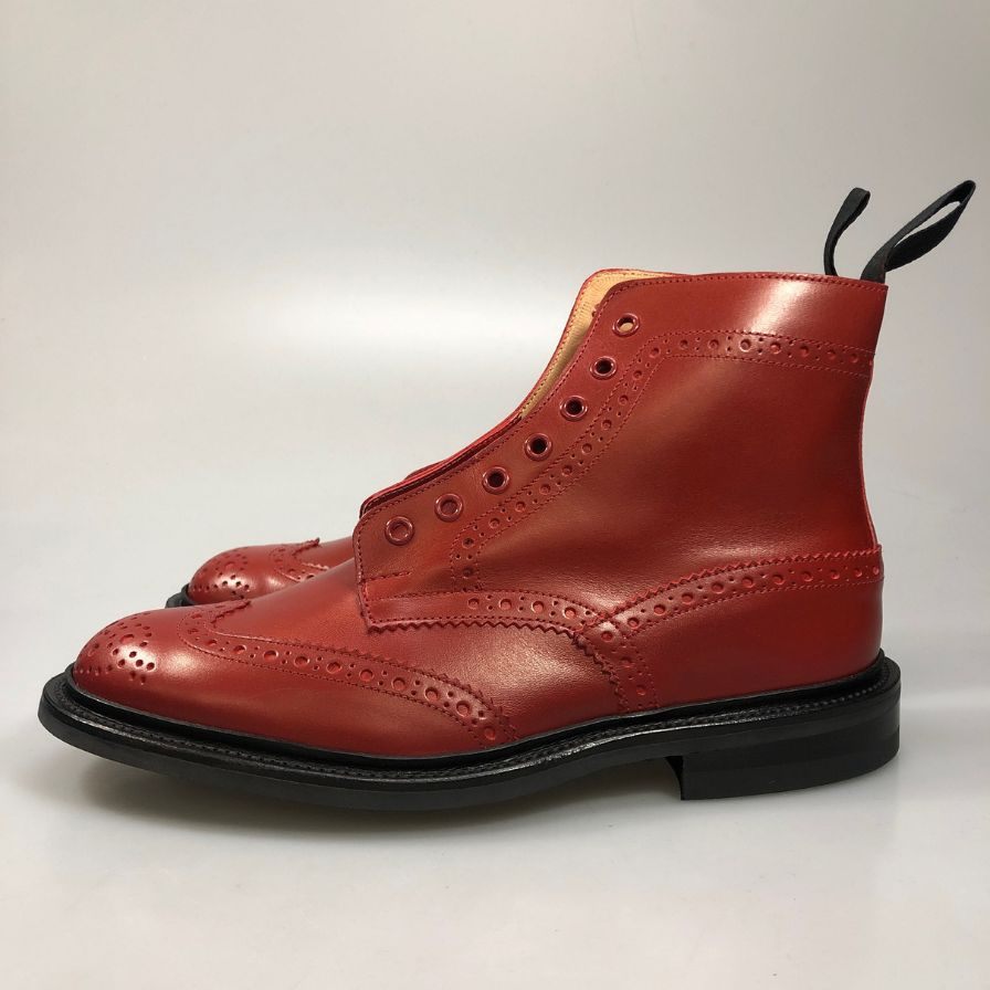 【オンライン限定】【Tricker’ｓ】トリッカーズ ストウ 5634 ウィングチップ メンズ サイズ 7ハーフ レッド