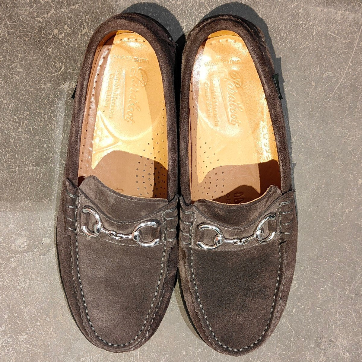 美品【PARABOOT】パラブーツ コロー ビットローファー スエード