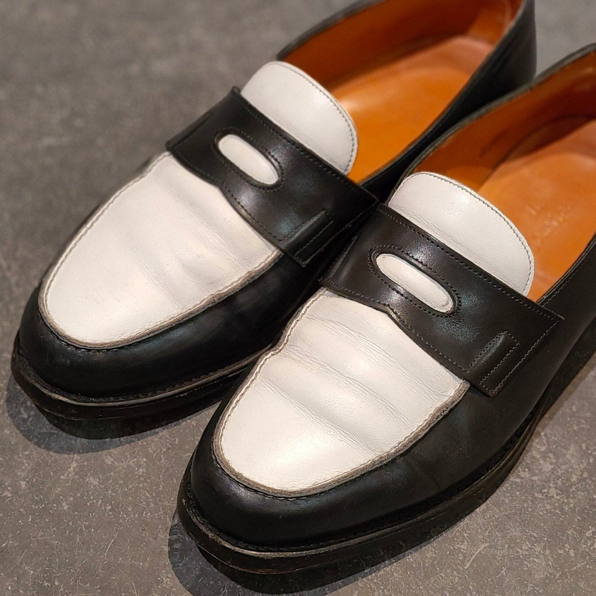 【JOHN LOBB】ジョンロブ ロペス ローファー カーフ ブラックホライトコンビ サイズ UK6.5D 4395ラスト 参考定価￥283,800-