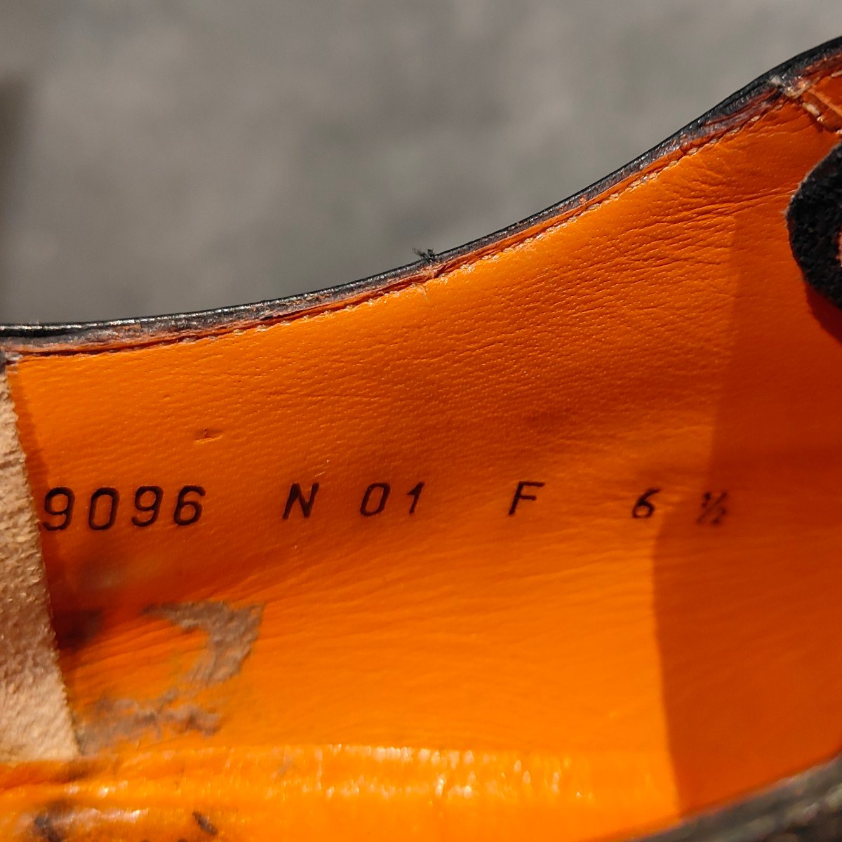 【Santoni】サントーニ 9096 ストレートチップ カーフ ブラック サイズUK6.5