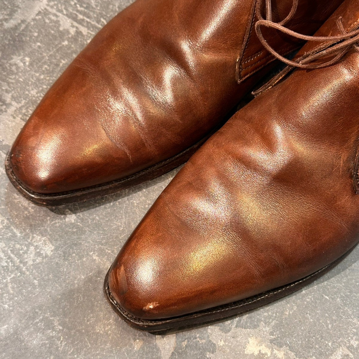 【Crockett & Jones】クロケット&ジョーンズ テットベリー チャッカブーツ カーフ ブラウン サイズUK6.5E 348ラスト